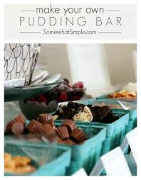 Make Your Own Pudding Bar Pudding Bar Party Food Bars Diy Dessert Bar