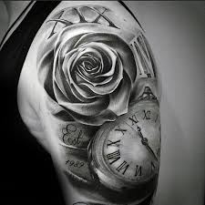 Black And Grey Flower Half Sleeve Tattoos Top 101 Roman Numeral Tattoo Ideas 2020 Inspiration Guide Rose Tattoo Sleeve Half Sleeve Tattoo Tattoo Sleeve Men