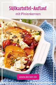 Susskartoffel Auflauf Mit Feta Und Pinienkernen Rezept Lecker Susskartoffelauflauf Rezepte Vegane Hauptspeisen