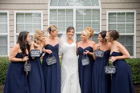 This strapless gown features pear and crystal beading throughout the dress with a dropped. Strapless Navy Bridesmaid Dresses Alfred Angelo