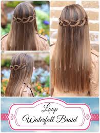 How To Create A Loop Waterfall Braid Fuzito Frisuren Frisur Ideen Flechtfrisuren