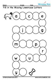 Printable lower case letters pdf : Lowercase Missing Alphabet Worksheet A To Z Free Printable Pdf
