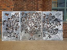 Wispy Tree Metal Privacy Screen Decorative Panel Outdoor Garden Fence Art Decorative Panels Fence Art Garden Fence Art