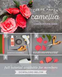 Use pliers to curl the end of a green floral wire into a small loop. Create A Bouquet Of Beautiful Crepe Paper Camellia Flowers