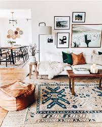 A Mix Of Mid Century Modern Bohemian And Industrial Interior Style Home And Apartment Modern Bohemian Living Room Modern Boho Living Room Boho Living Room