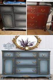 Did you know you can chalk paint furniture? Learn How To Blend Chalk Paint Apply Glaze And Use Gilding Wax Furniture Makeover Brushed By Chalk Paint Furniture Diy Glazing Furniture Chalk Paint Furniture