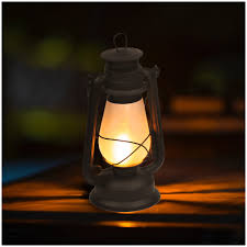 COM-FOUR® LED-lykta med dimmer – Flimrande stormlanterna för utomhusbruk