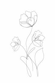 Modern minimalism art, aesthetic con. Poppies Minimal Line Art Wallpaper Line Art Drawings Line Art Flowers Abstract Line Art