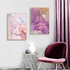 Collection by tl art studio. Pink Rose Gold Marble Wall Art Modern Elegant Fine Art Canvas Prints Nordicwallart Com