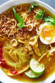 Indonesian Chicken Soup With Noodles Turmeric And Ginger Soto Ayam Recipe Recipe Nyt Cooking Recipes Soto Ayam Recipe