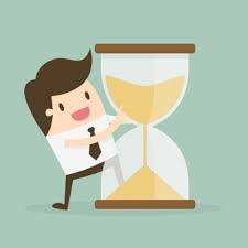Administracion Del Tiempo Con Reloj De Arena Y Trabajador Vector Gratis