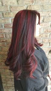 Red Chunky Highlights Black Hair With Highlights Black Red Hair Brown Hair With Highlights
