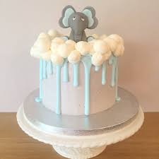 Baby shower cupcake toppers for boy, blue baby jumpsuits cake cupcake toppers picks for boy birthday party decoration supplies, boy baby shower party supplies. Gaylemakescakes On Twitter Baby Shower Drip Cake Elephant Baby Shower Cake Drip Cakes