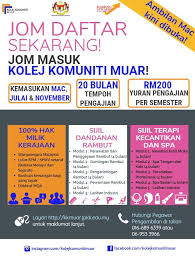 Kursus kolej komuniti yang ditawarkan mengikut negeri. Assalamualaikum Risau Kemana Hala Kolej Komuniti Muar Facebook