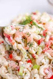 Shrimp pasta salad is the perfect dish to take to a potluck or party! Shrimp Pasta Salad Spend With Pennies