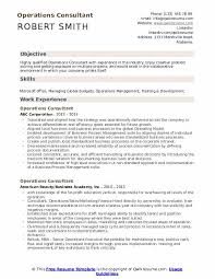 operations consultant resume samples