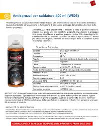 Spray per saldatura Anti spruzzo 400ml previene la corrosione