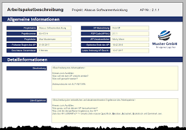 Kostenlose excel vorlage für projektplanung. Projektmanagement Paket Details Arbeitspaketbeschreibung Fimovi