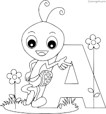 Children's coloring pages of ants. Letter A Is For Ant Coloring Page Coloringall
