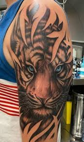 Colorful wrestler lucha dragon mask tattoo design for thumb. 75 Trendy Tiger Tattoos Designs Ideas Meaning Tattoo Me Now