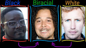 On the left we have a full 'BLACK' American individual. And in the middle  we have biracial (Mixed Race) Bryon Anthony McCane II, also known as Bizzy  Bone. And