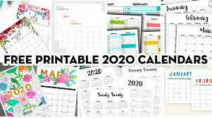 Some of the templates have space for notes and others include if you didn't like these calendars then please search this site for other options. 20 Free Printable 2020 Calendars Lovely Planner