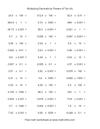 Each worksheet has 20 problems determining where to place the decimal in a multiplication problem. Multiplying And Dividing Decimals Worksheets 6th Grade Printable Worksheets And Activities For Teachers Parents Tutors And Homeschool Families