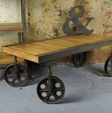 Adds a bold statement to your living room. Industrial Coffee Table With Wheels