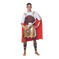 Adult Mens Greek Roman Trojan Soldier Gladiator Fancy Dress Costume
