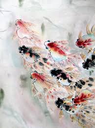 Chinese Lucky Fish Chinese Folk Art Chinese Chinese Brush Painting
