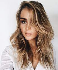Medium Length Hairstyle Waves Blonde Curl Beach Waves Hair Styles Medium Length Blonde Hair Hair Highlights