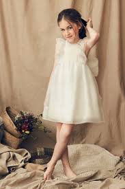 Nellystella Mae Silk Girls Dress Star White Classic Girl Dress Girls Special Occasion Dresses Princess Dress Kids