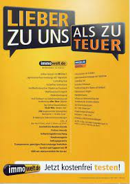 provokante werbung von immowelt in anspielung auf die anstehende preiserhohung von immobilienscout24 immowelt werbung anspielung