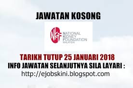 Laporan daripada kebangsaan kesihatan dan morbiditi (nhms) menunjukkan lazimnya kes penyakit buah pinggang kronik (ckd) meningkatkan sebanyak 15.5. Jawatan Kosong Yayasan Buah Pinggang Kebangsaan Malaysia Nkf 25 Januari 2018