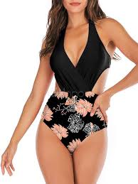 Los primeros rayos de sol ya asoman, tímidos y nerviosos por hacer su debut en este prometedor 2021. Mujer Monokini Trajes De Bano 2021 Flores Recortadas Backless Cuello En V Verano Sexy Traje De Bano Milanoo Com
