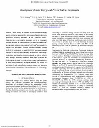 All systems and societies naturally develop. Pdf Development Of Solar Energy And Present Policies In Malaysia Solangi Khalid Hussain K H Solangi Academia Edu