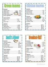 Make customizable math worksheets quick and easy and ready to print. Menu Worksheet Free Esl Printable Worksheets Made By Teachers Menu Restaurant Play Menu Kids Menu