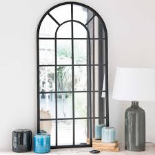 Specchio Finestra In Metallo Nero 61x122 Cm Volda Specchio A Finestra Decorazioni Casa Specchi