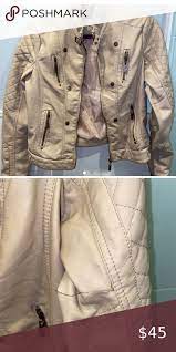 Beige Faux Leather Jacket Beige Faux Leather Jacket Faux Leather Jackets Leather Jacket