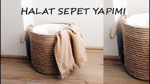 Diy Halat Sepet Yapimi Goruntuler Ile Sepetler Camasir Sepeti Sepet Dekorasyonu