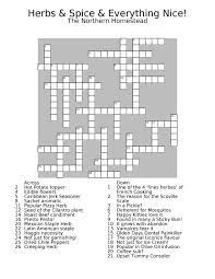 Culinary Crossword Puzzle For The Chef In The Family Cilantro Plant French Cooking Herbs Spices