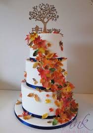 Autumn Leaves Cake Cool Wedding Cakes Wedding Cakes Leaves Wedding Cake Rustic