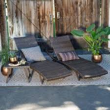 Coral Coast Ashley All Weather Wicker 3 Piece Chaise Lounge Set With Table Poolside Furniture Metal Patio Furniture Outdoor Lounge Furniture