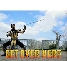 Scorpion Mortal Kombat Get Over Here Text Box Memetemplatesofficial