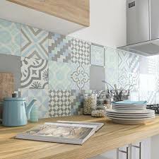 Carreau De Ciment Belle Epoque Decor Gris Bleu Vert Et Blanc L 20xl 20cm Credence Cuisine Decoration Interieure Cuisine Cuisine Carreaux De Ciment
