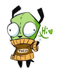 Tiny Taco Sweater By Accursedasche D8kphdk Png 338 404 Invader Zim Characters Invader Zim Gir From Invader Zim