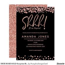 Gold Surprise 60th Birthday Party Ideas For Mom Faux Rose Gold Surprise Birthday Party Invitation Zazzle Com 50th Birthday Party Invitations 60th Birthday Invitations Surprise Birthday Party Invitations