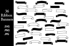 Download Clip Art Banner Svg Cricut Cut File Instant Digital Download Label Svg Ribbon Stencil Clipart Ribbon Banner Clipart Art Collectibles