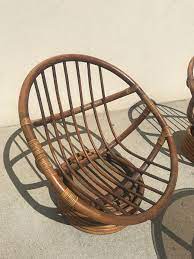 Unique basket design papasan chair ideal for use in your living room, sunroom, patio or deck Vintage Rattan Papasan Chair Chairs Ottomans Living Room Furniture