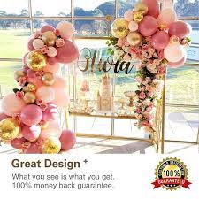 4.5 out of 5 stars. 101pcs Sakura Pink Balloon Garland Arch Kit Pink Gold Confetti Balloons Pink And Gold Balloons For Parties Birthday Wedding Party Balloons Decorations Baby Shower Decorations For Girl Boy Wish